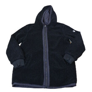 1 Madison Expedition Women Jacket Size Medium Black‎ Fuzzy Full Zip